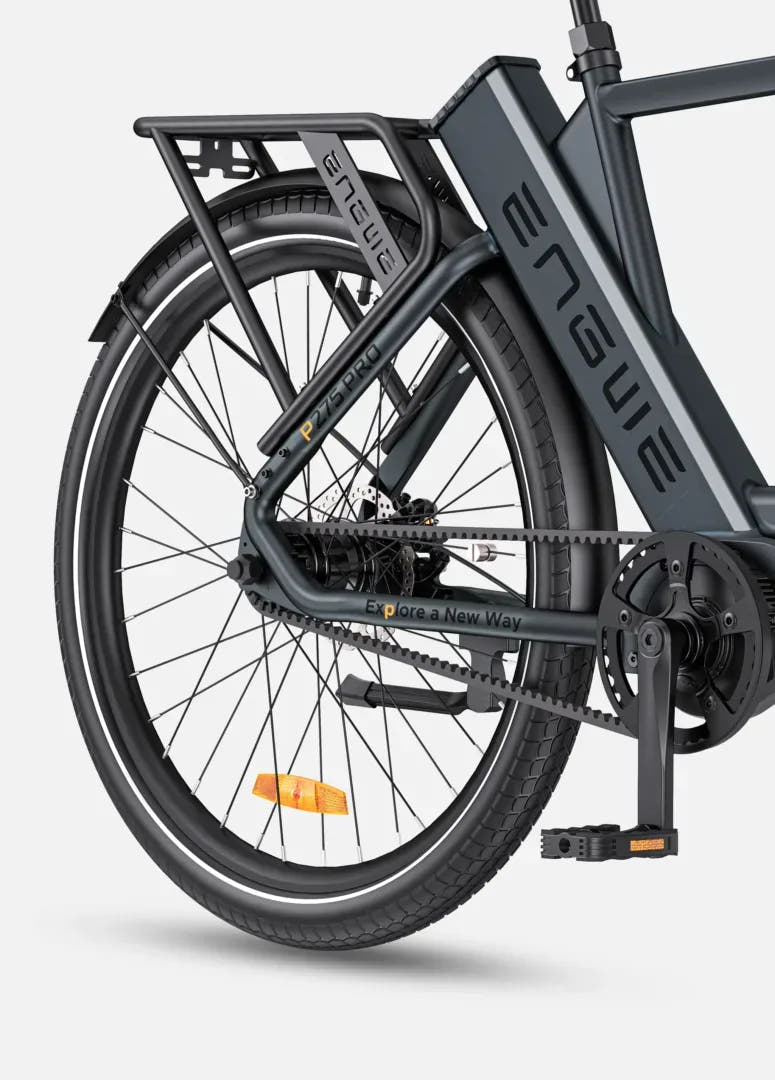 Engwe P275 Pro City E-Bike in Black- rear frame view