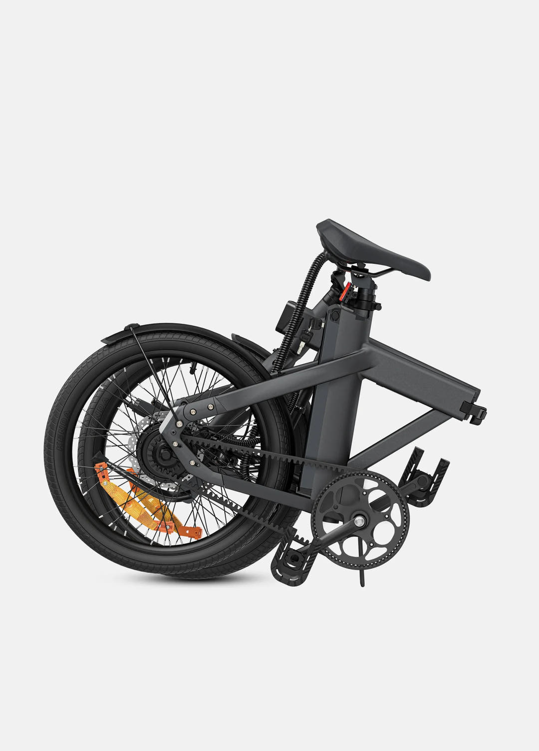 Engwe P20 Fat Tyre E-Bike in Black-folded view