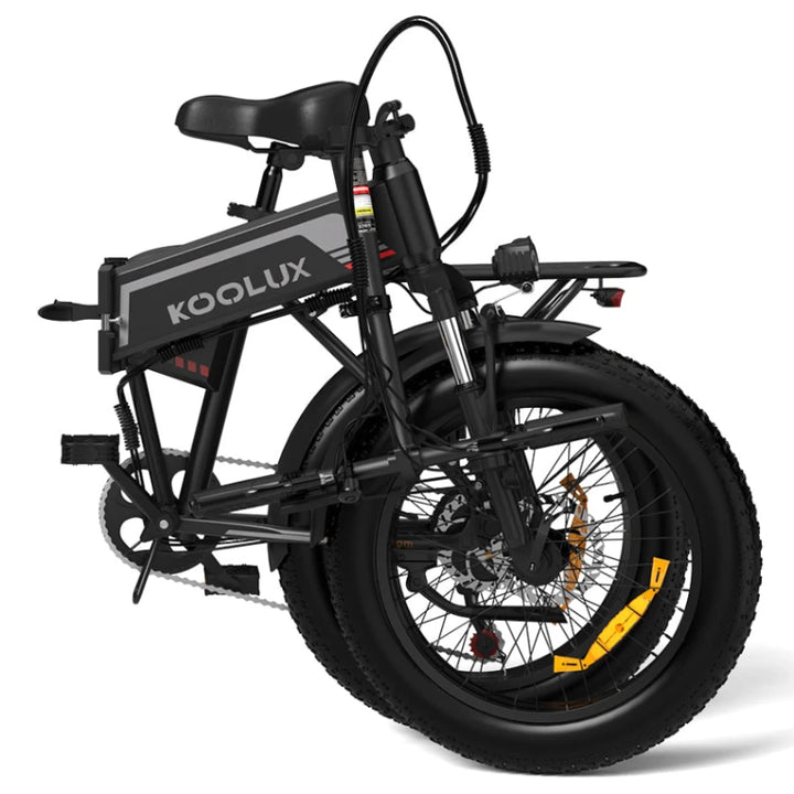 Koolux BK10s Fat Tyre E-Bike in Black-folded view