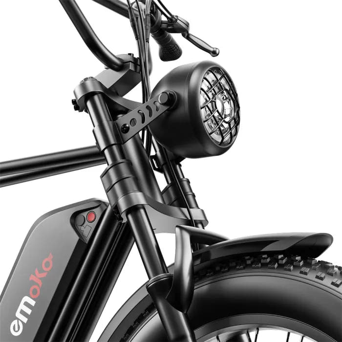 EMOKO C91 Fat Tyre E-Bike-front light view