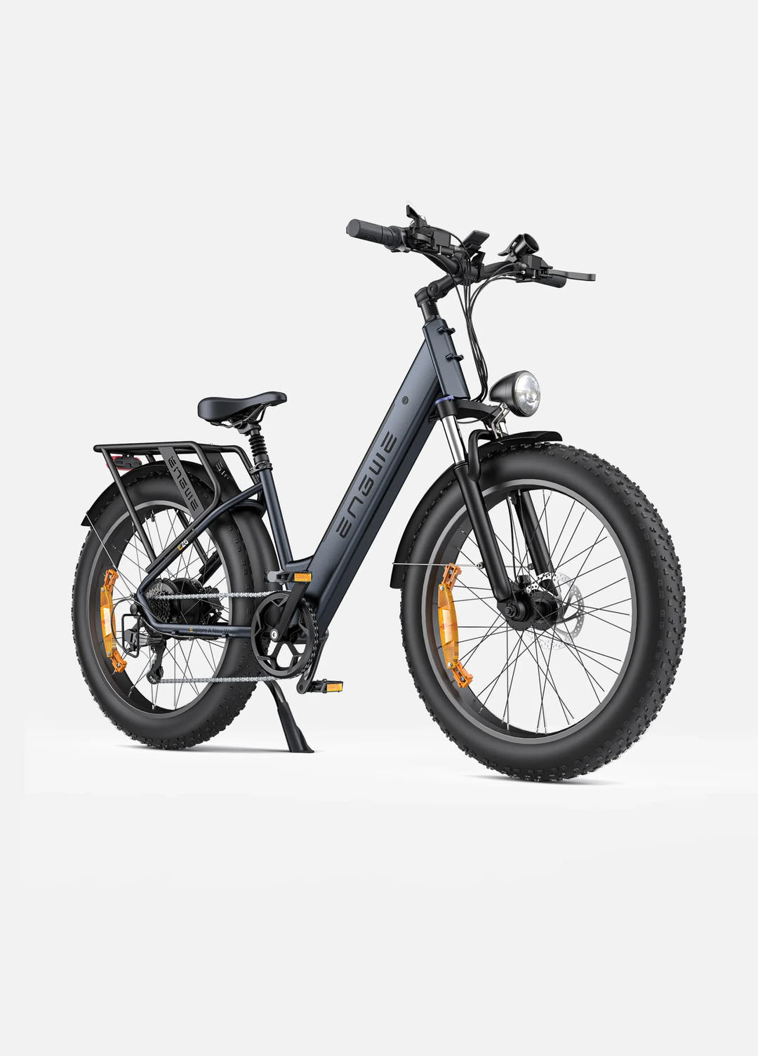 Engwe E26 Fat Tyre E-Bike in Galaxy Grey-front view