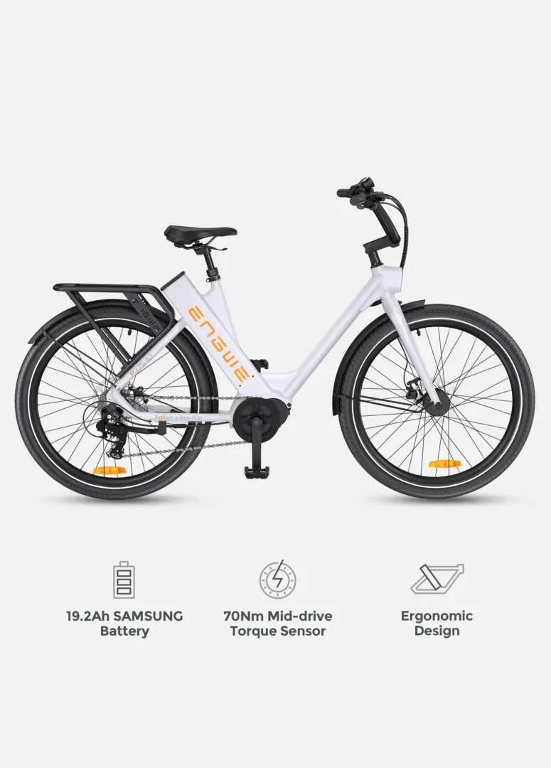 Engwe P275 ST City E-Bike in White-specs