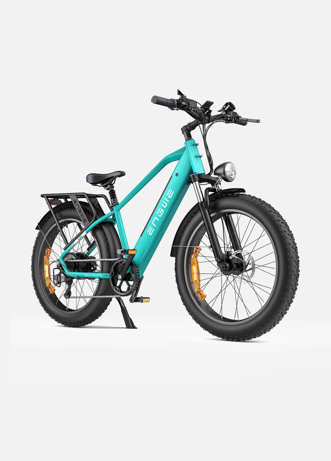 Engwe E26 Fat Tyre E-Bike in Gem Blue-front view