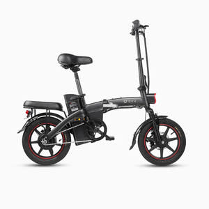 DYU A5 14 Inch Full Foldable Electric Bike - Black, Compact E-Bike for Urban Commuting