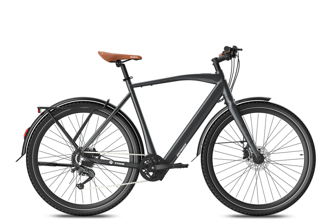 Fafrees F700M Electric City Bike - Black, Step-Over Frame E-Bike with Fenders and Comfortable Saddle