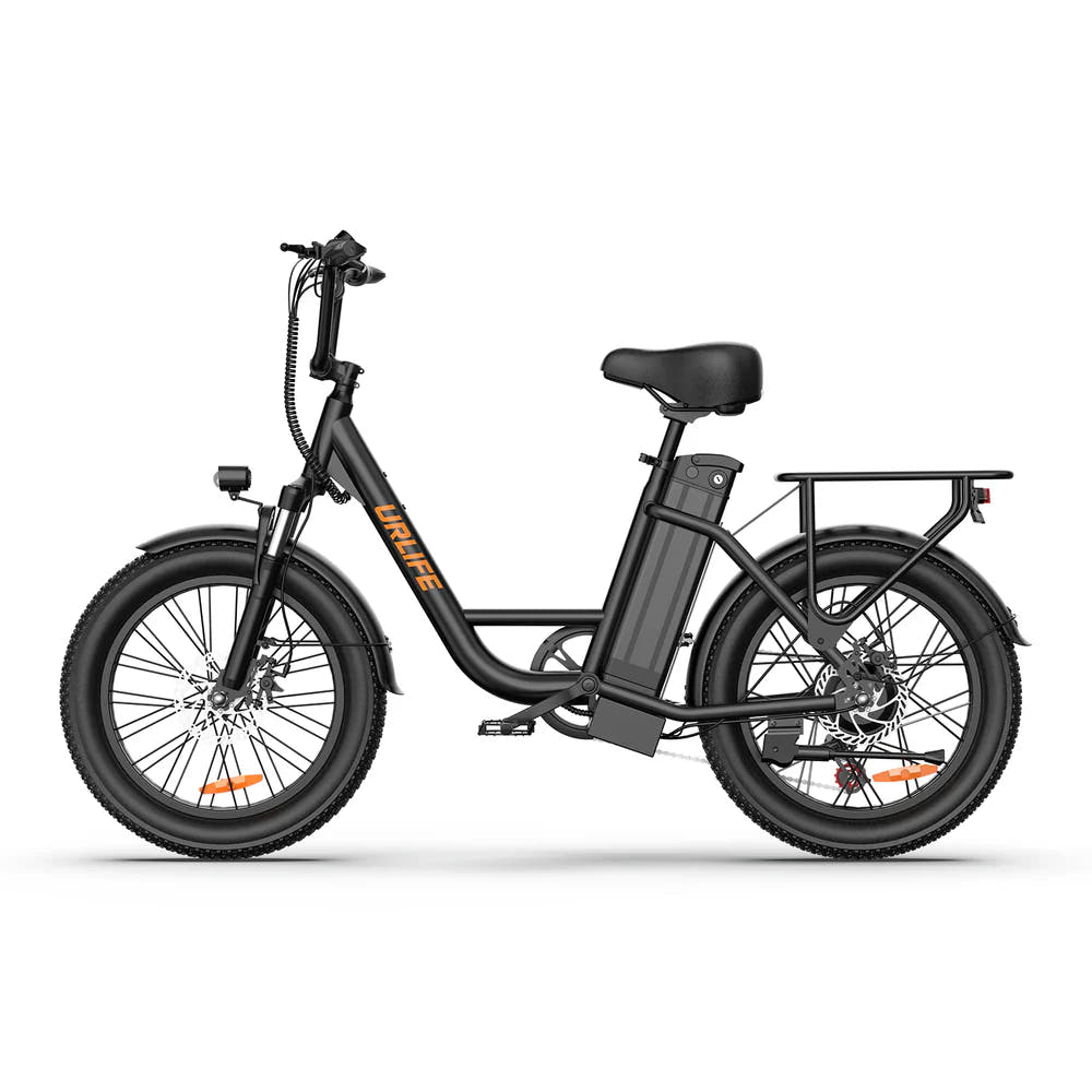URLIFE E20 Fat Tyre e-bike in Black - Prime Pedals