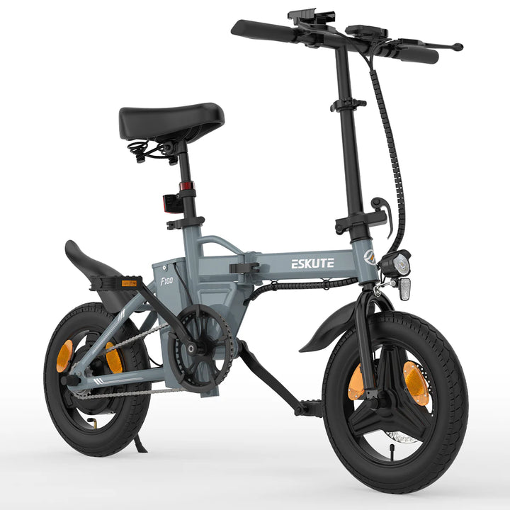ESKUTE F100 Folding E-Bike in Grey - Prime Pedals