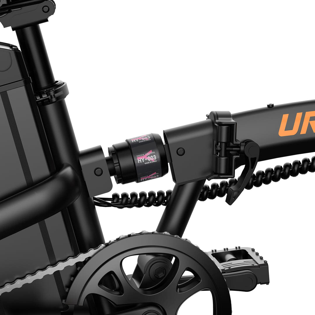 URLIFE F1L Folding Folding Bikes in Black-mid frame view