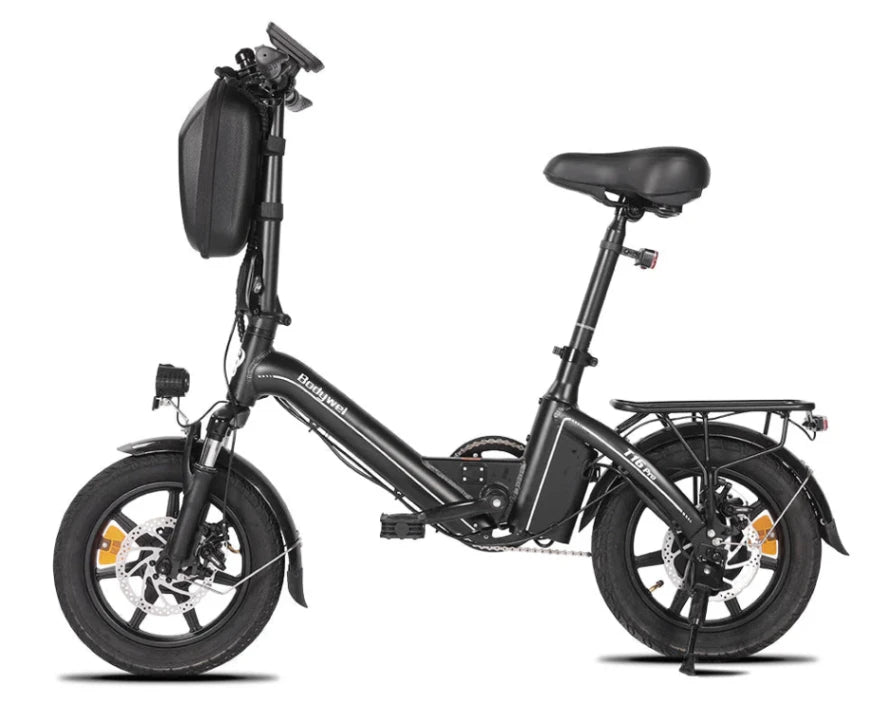 BODYWEL T16Pro Folding E-Bikes in Black - Prime Pedals