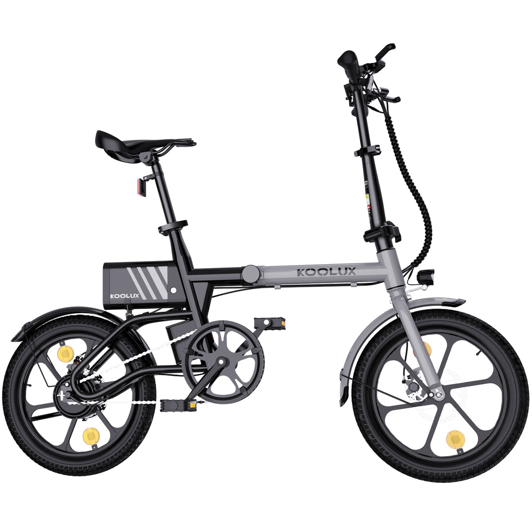 KOOLUX X1 Folding Electric Bike - Grey, Compact E-Bike for Urban Commuting