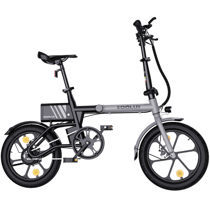 KOOLUX X1 Folding Electric Bike - Grey, Compact E-Bike for Urban Commuting