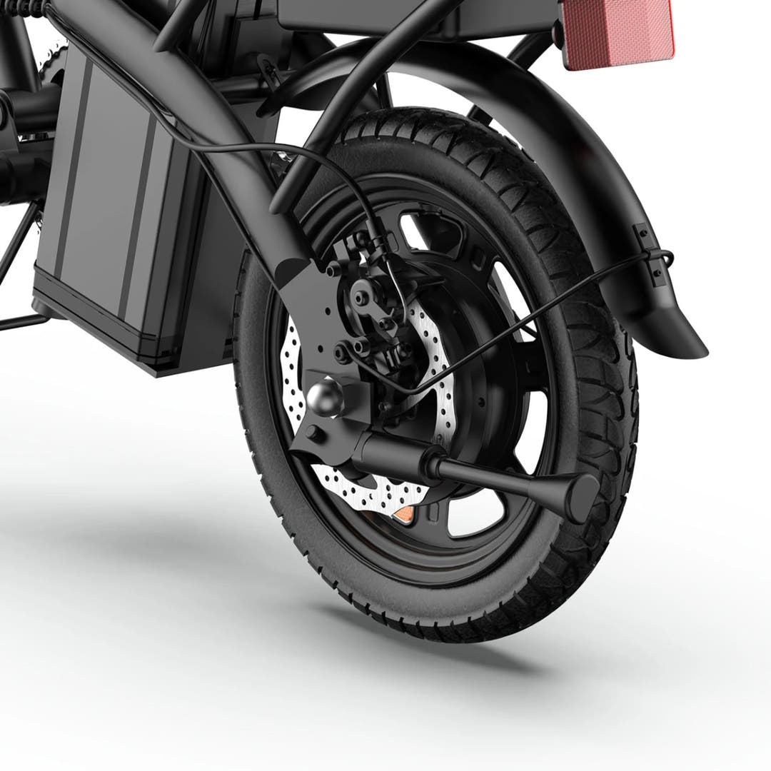 URLIFE F1L Folding Folding Bikes in Black-rear tyre view