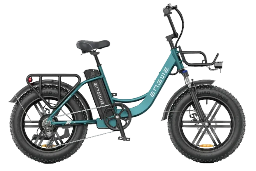 Engwe L20 Boost City E-Bike in Sea Green - Prime Pedals