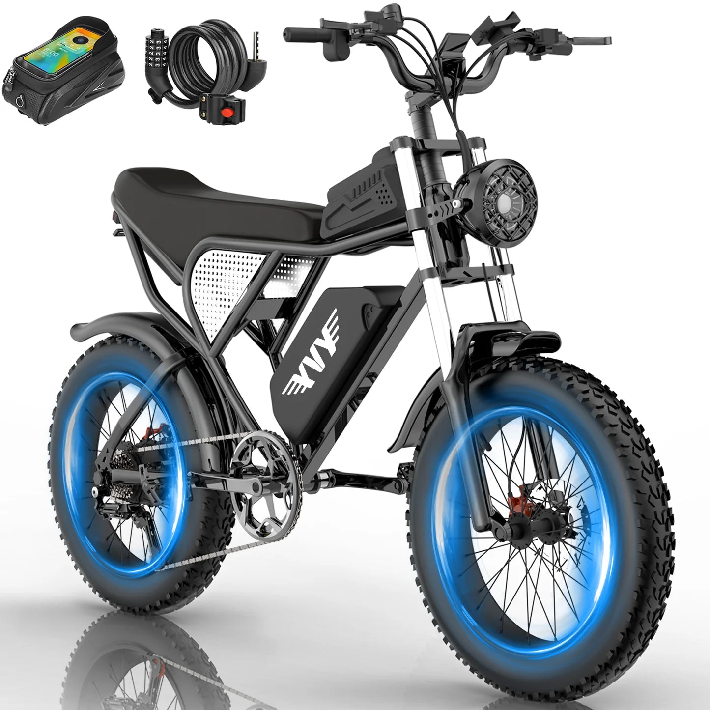 YVY Upgraded C20 Fat Tyre E-Bike - Prime Pedals