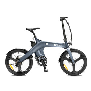DYU T1 Folding Electric Bike - Grey, Compact E-Bike for Urban Commuting
