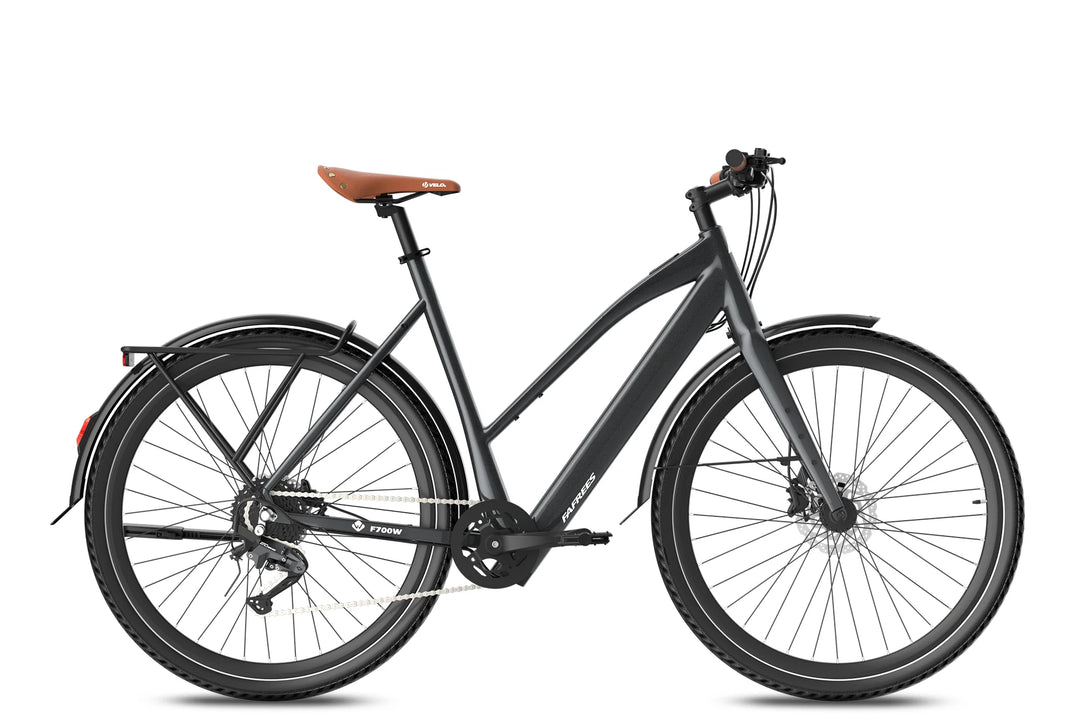 Fafrees F700W Electric City Bike - Black, Step-Through E-Bike with Fenders and Rear Rack