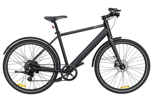 DYU Stroll 1 Electric City Bike - Black, Lightweight E-Bike for Urban Commuting