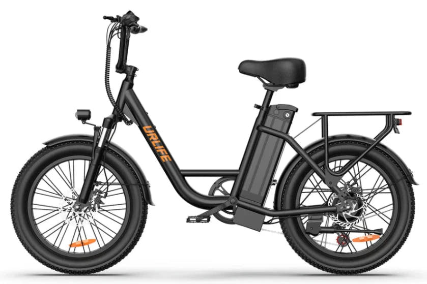 URLIFE E20 Fat Tyre e-bike in Black - Prime Pedals