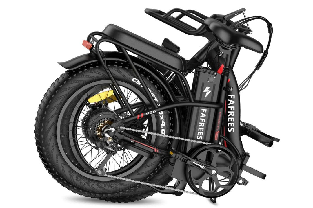 Fafrees F20 Max Fat Tyre E-Bike in Black-folding view