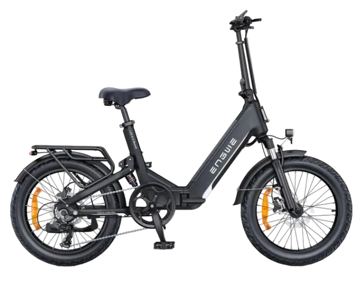 Engwe L20 3.0 Boost Fat Tyre E-Bike in Black - Prime Pedals