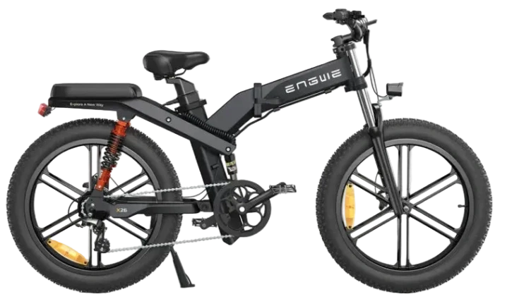 Engwe X26 Fat Tyre E-Bike in Black - Prime Pedals