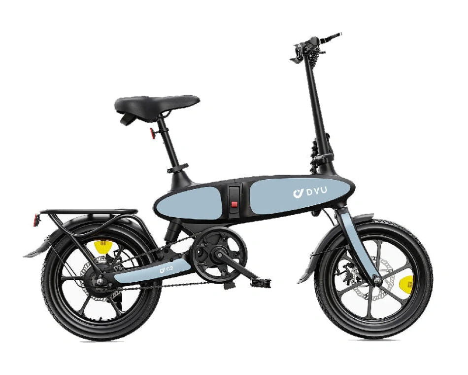 DYU C2 City E-Bike with Rear Rack - Prime Pedals