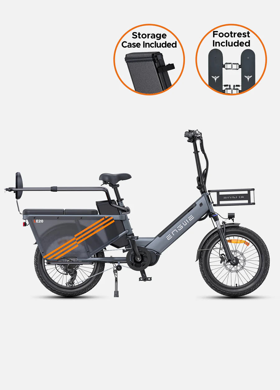 Engwe LE20 Adventure E-Bike in Grey-passenger seat