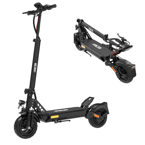 RCB D5 E-Scooter in Black-folded view