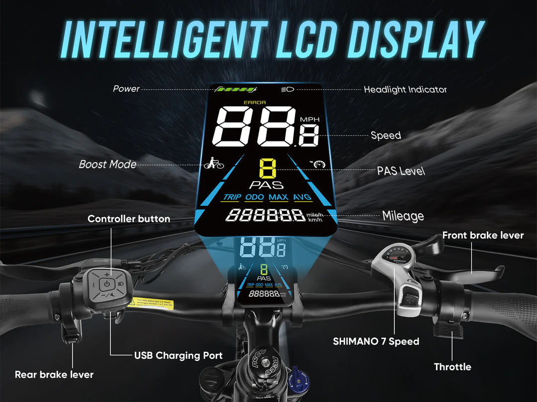 SAMEBIKE RS-A01MEN City E-Bike in Black-LCD specs