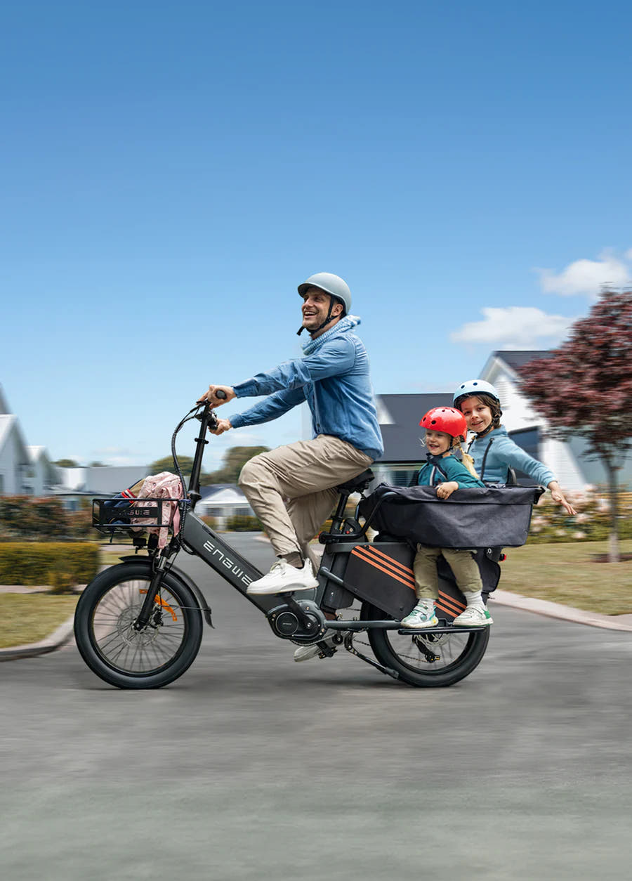 Engwe LE20 Delivery/Cargo E-Bike-family travel 