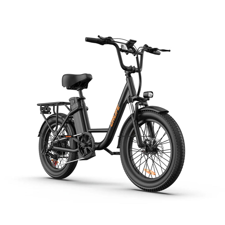 URLIFE E20 Fat Tyre E-Bike in Black-side view