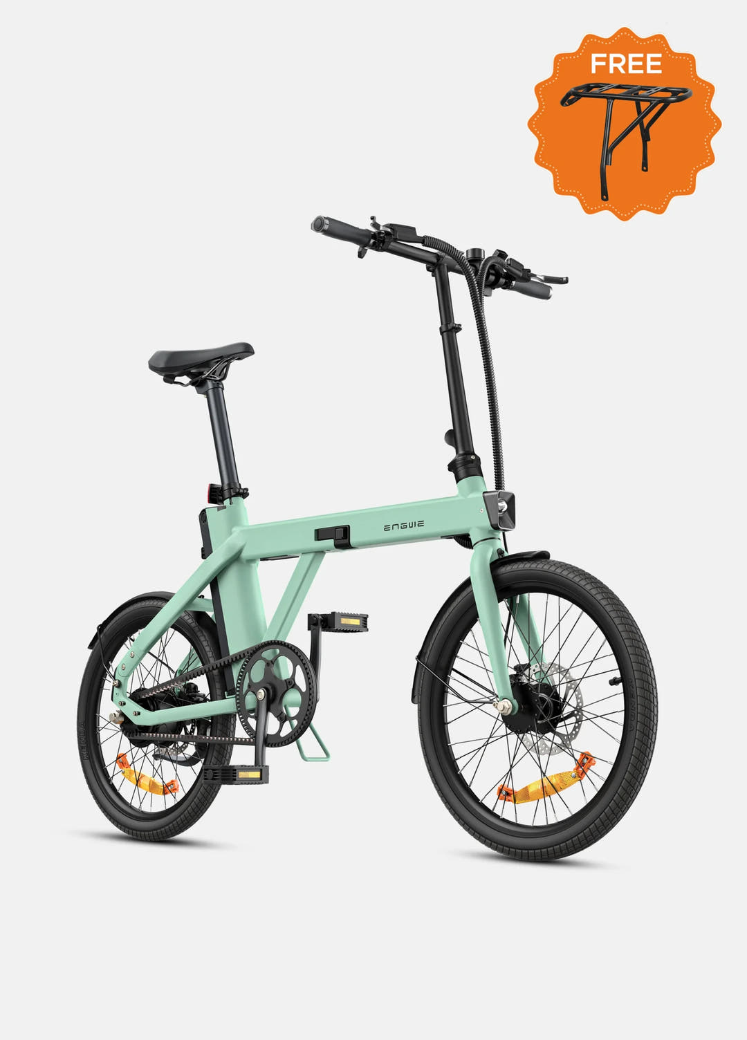 Engwe P20 Fat Tyre E-Bike in Green-side view