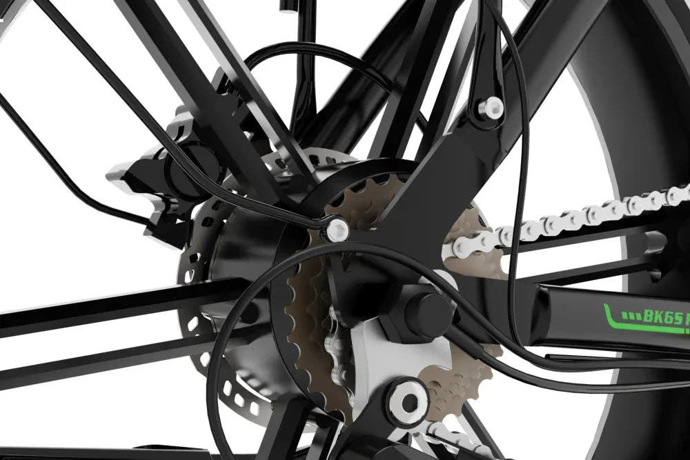 Koolux BK6S PRO Dual Battery Fat Tyre E-Bike-gear view