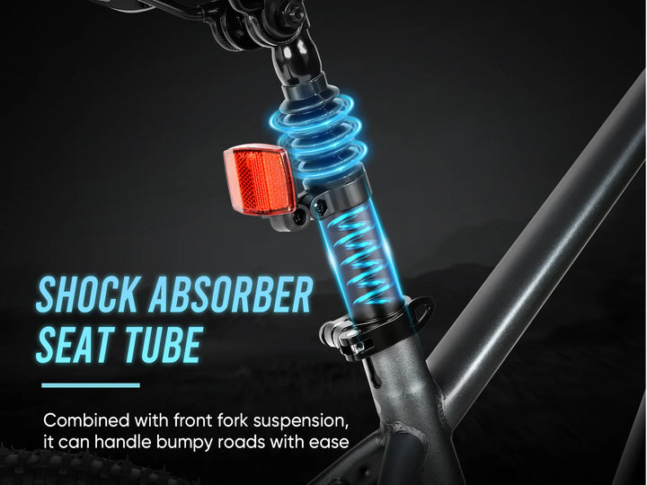 SAMEBIKE RS-A01MEN City E-Bike in Black-seat specs