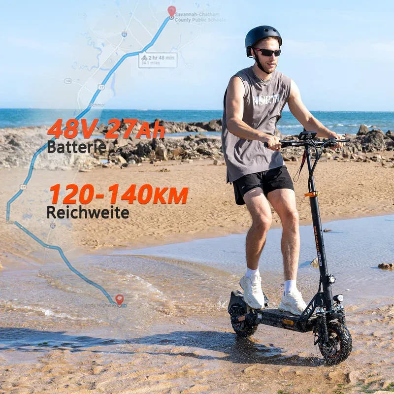 RCB D5 PRO E-Scooter-range and battery specs