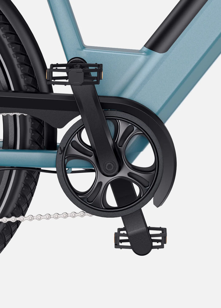 ENGWE P275 SE City E-Bike in Sky Blue-mid frame view