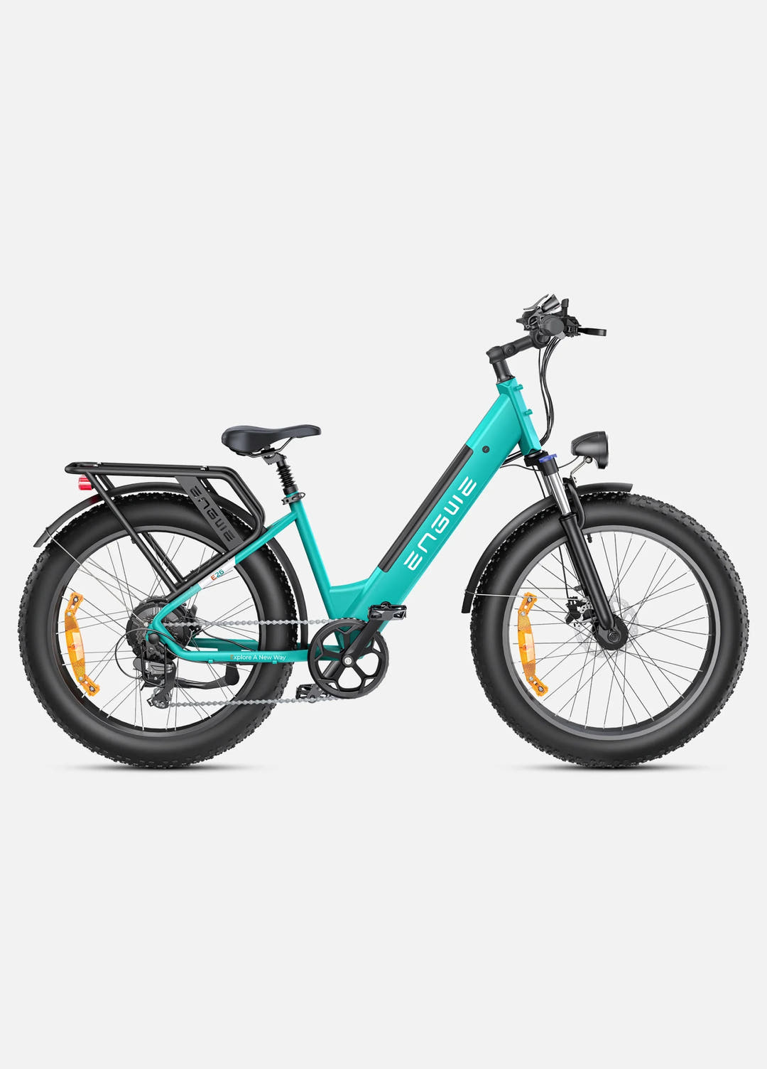 Engwe E26 Fat Tyre E-Bike in Gem Blue-side view