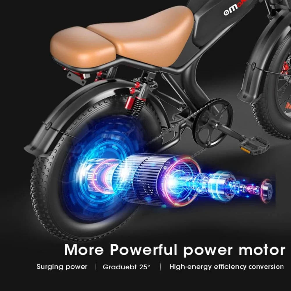 Emoko C93 Dual Motor Fat Tyre E-Bike-motor description