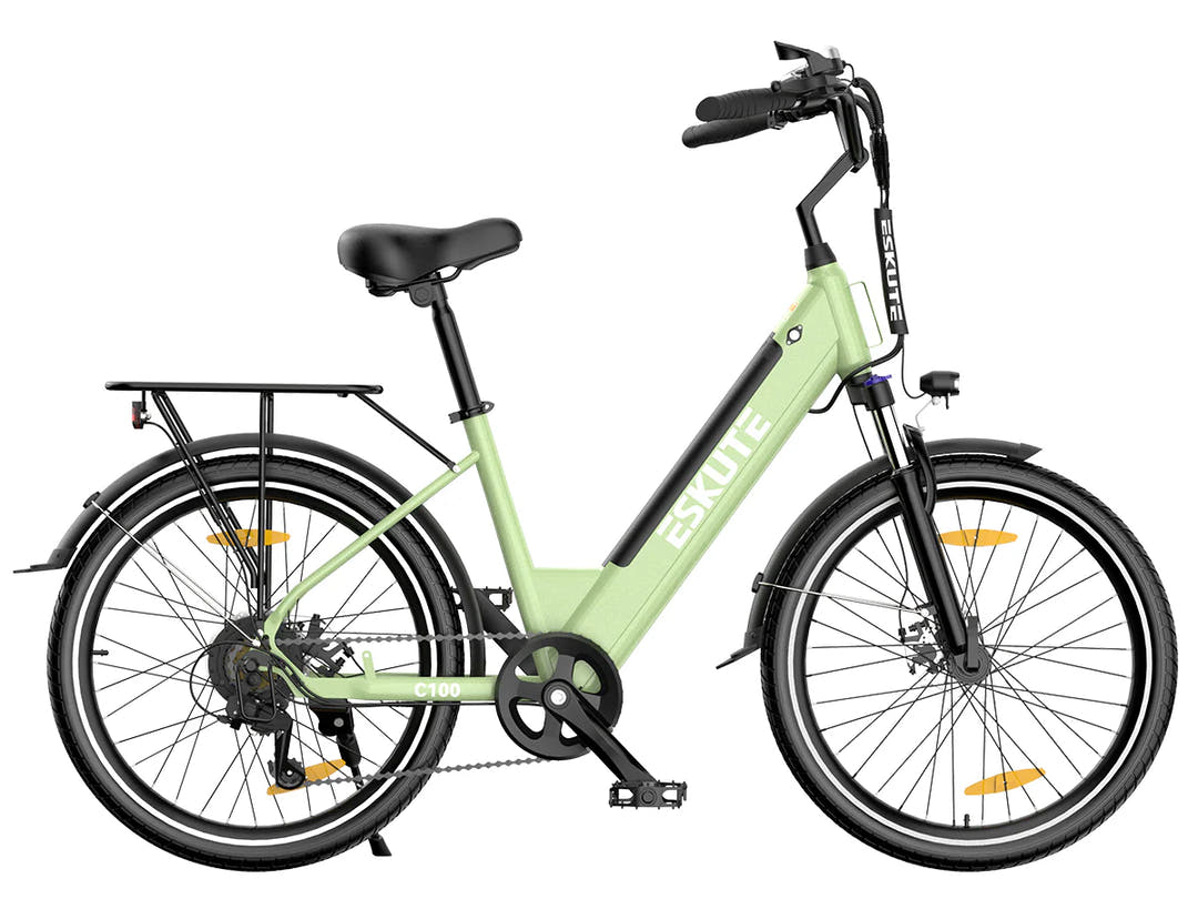 ESKUTE C100 City E-Bike in Mint Green-side view