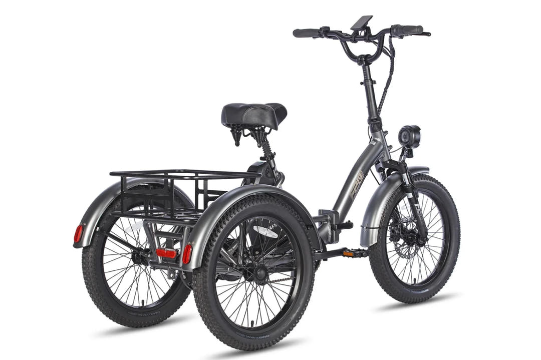 Fafrees F20 MATE Fat Tyre E-Bike in Gunmetal Black-rear view standard combo