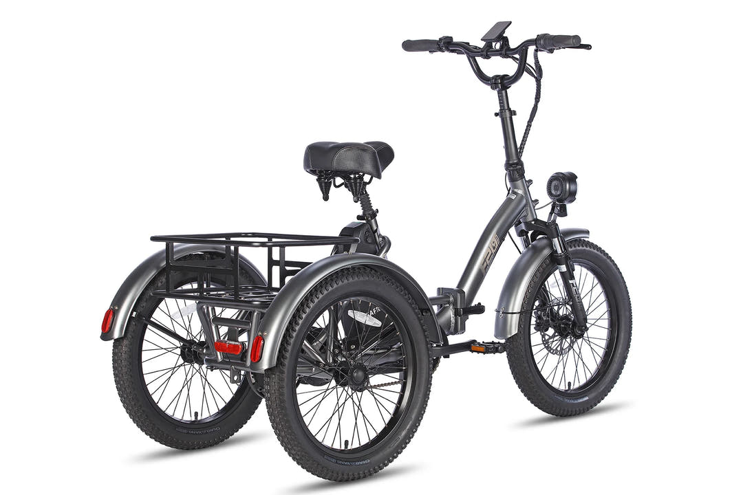 Fafrees F20 MATE Fat Tyre E-Bike in Gunmetal Black-rear view standard combo