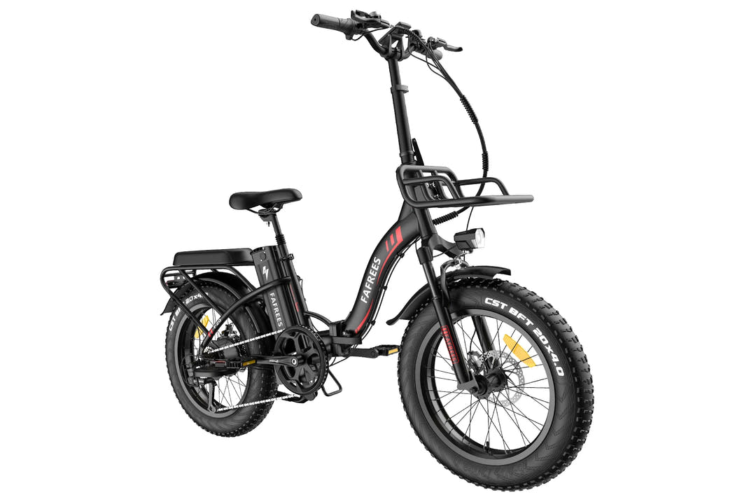 Fafrees F20 Max Fat Tyre E-Bike in Black-front right view