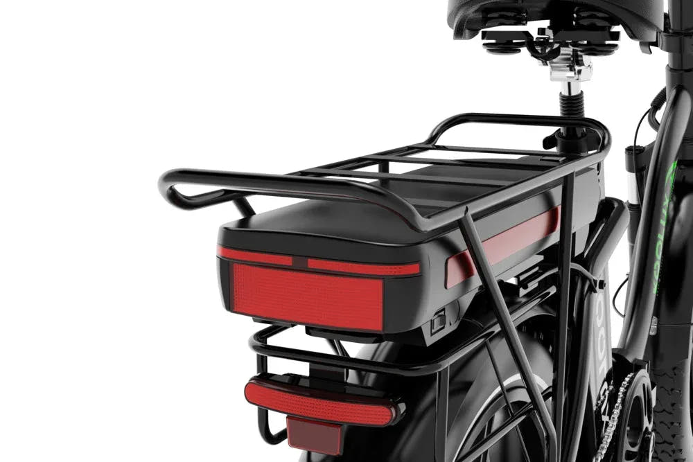 Koolux BK6S PRO Dual Battery Fat Tyre E-Bike-rear rack view