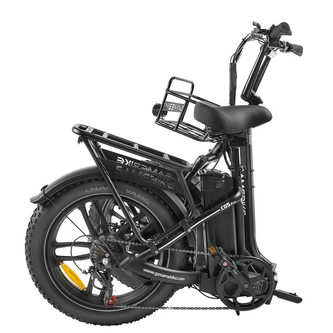 Samebike C05 Pro E-Bike in Black-folded view