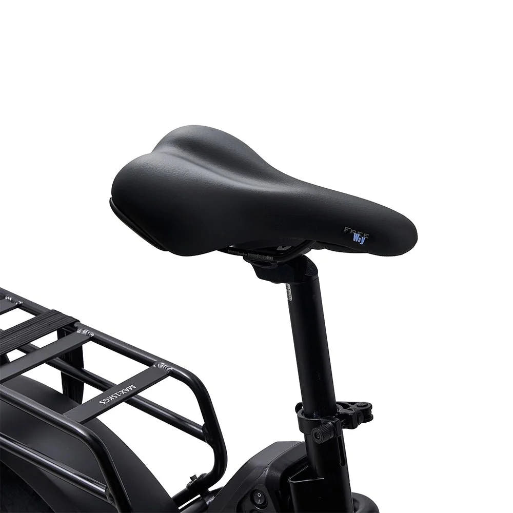 HYGGE VESTER Fat Tyre E-Bike in Onyx Black-seat view