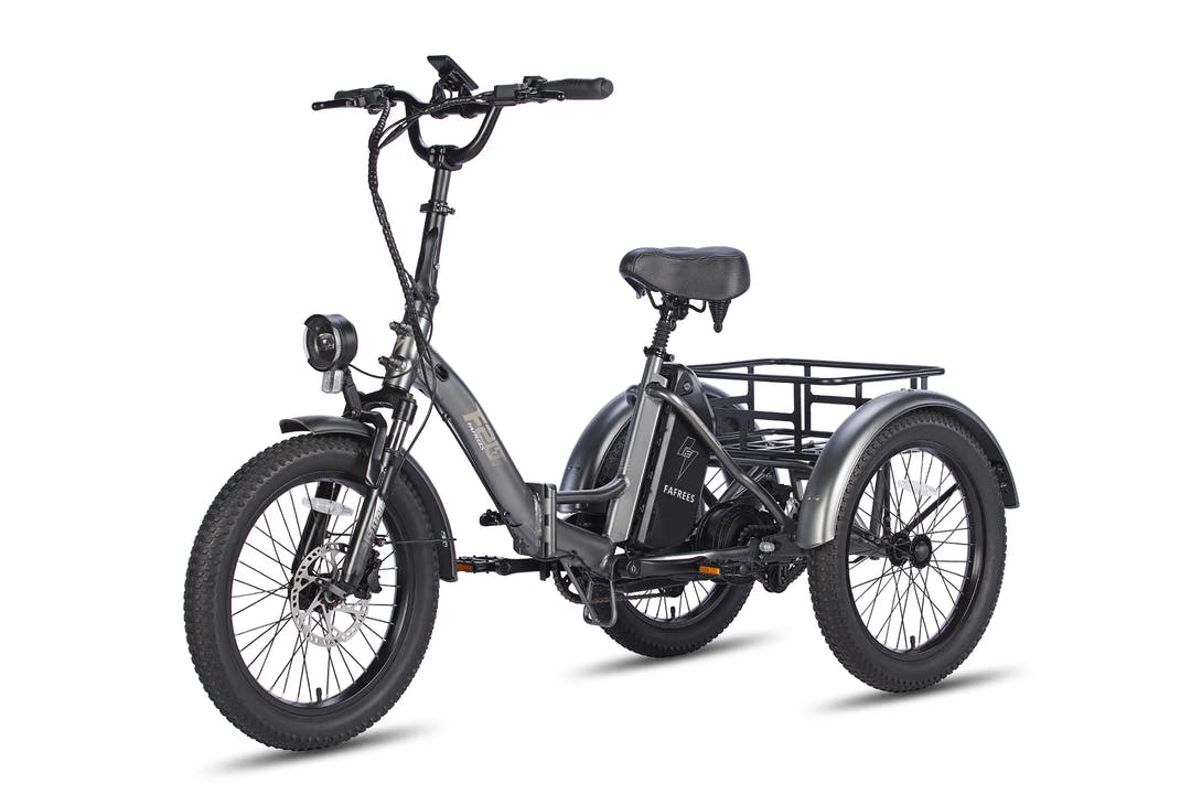 Fafrees F20 MATE Fat Tyre E-Bike in Gunmetal Black-side view standard combo