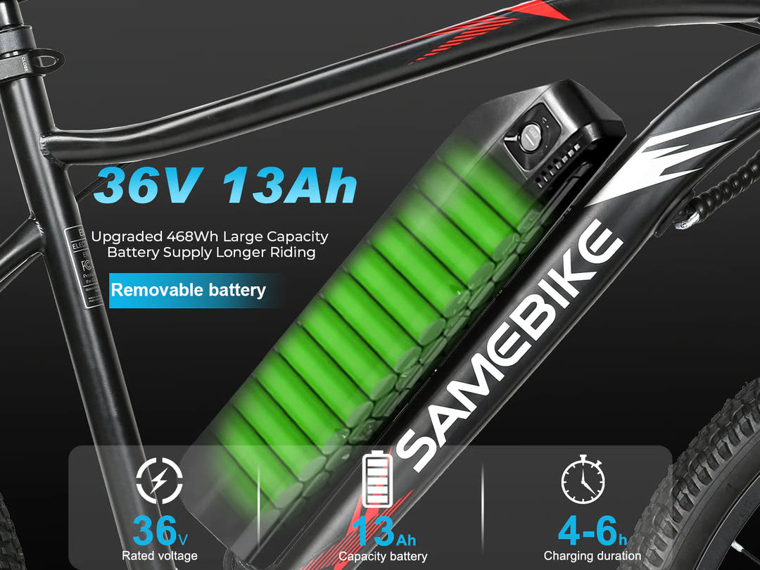 SAMEBIKE EBE2 E-Bike-battery specs