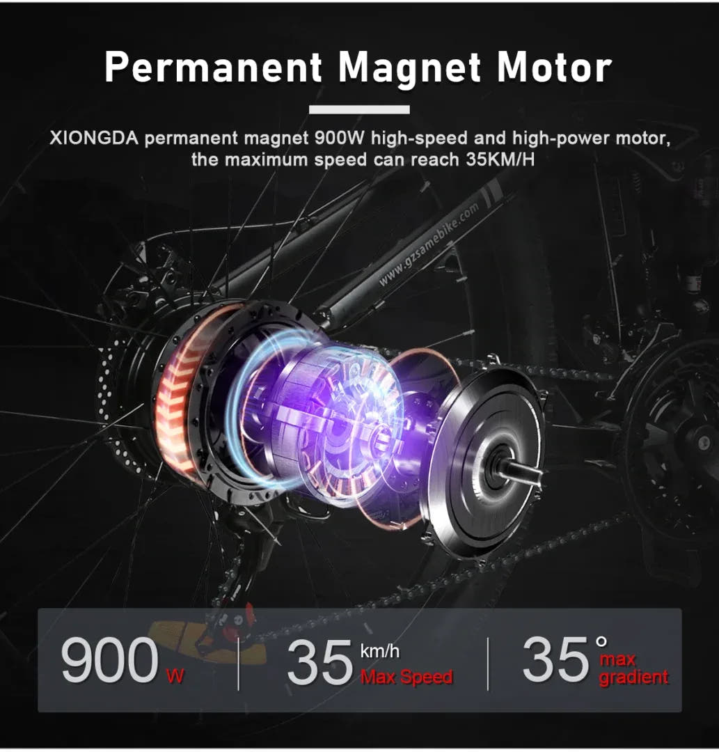 Samebike LO26-II-YD E-Bike in Black-motor specs