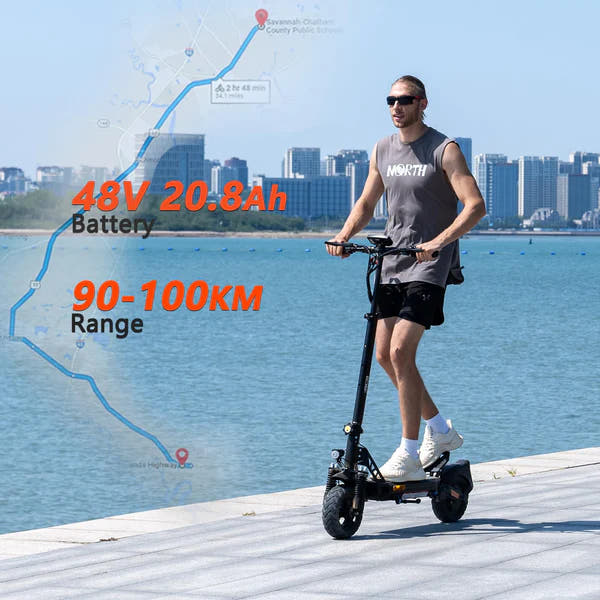 RCB D5 E-Scooter in Black-speed and range specs