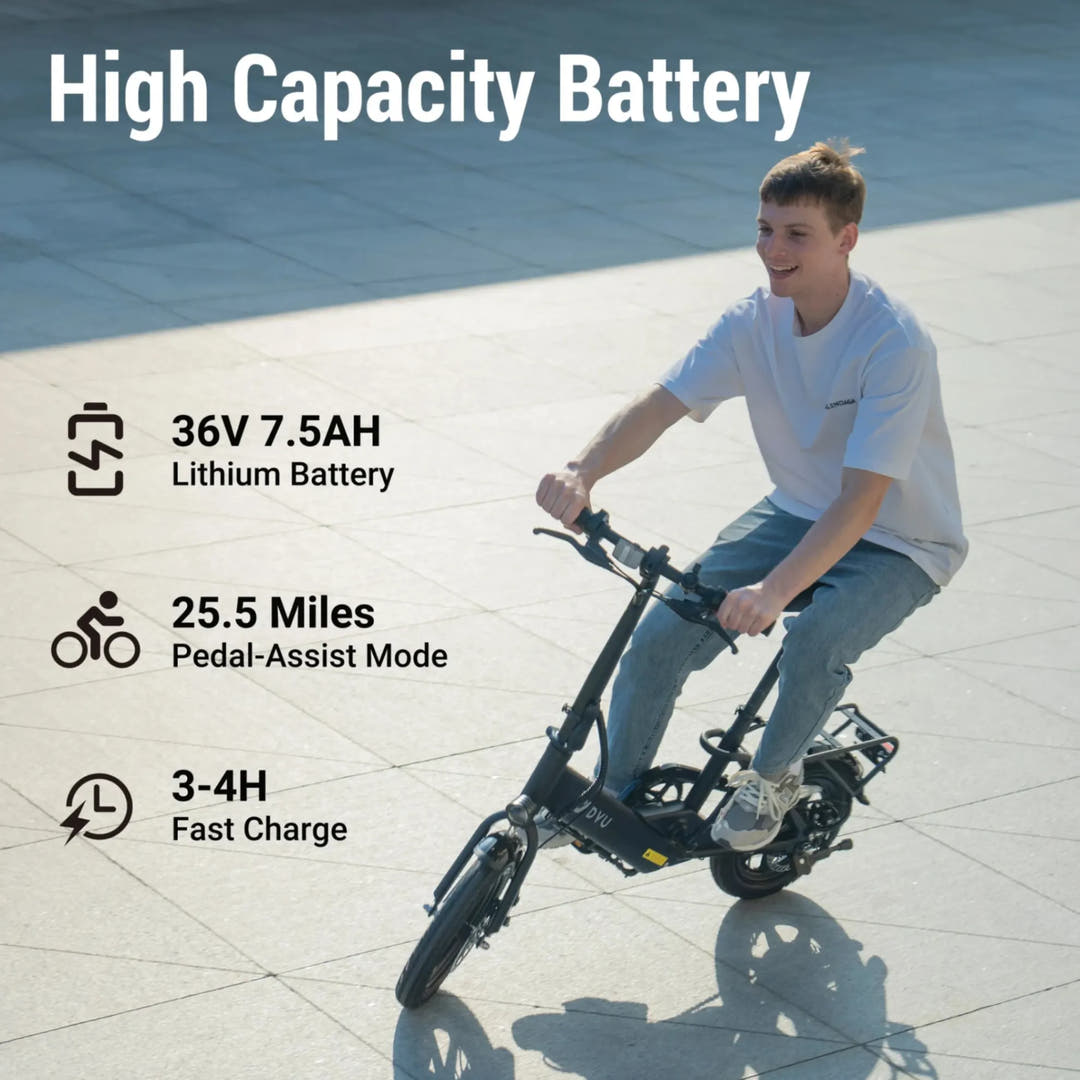 DYU C3 City E-Bike-battery features